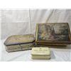 Image 1 : LOT 3 VINTAGE DECORATIVE TINS BOXES
