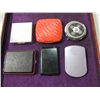 Image 1 : LOT 6 VINTAGE COMPACT MIRRORS COMPACT & CIG CASE