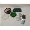 Image 1 : LOT ASSORTED VINTAGE LIGHTERS, MATCHES, ASH TRAYS