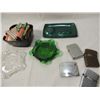 Image 2 : LOT ASSORTED VINTAGE LIGHTERS, MATCHES, ASH TRAYS