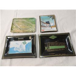 LOT 4 SMALL PROMOTIONAL SOUVENIR TRAYS