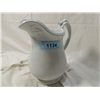 Image 4 : WHITE ANTIQUE WASH BOWL & PITCHER SET