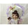 Image 2 : 13" PORCELAIN DOLL IN PURPLE DRESS