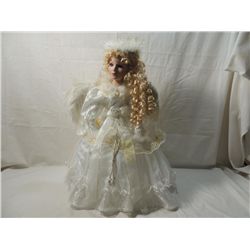 UMBREALLA BOTTOM ANGEL PORCELAIN DOLL