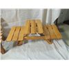 Image 3 : LOT 3 DOLL ACCESSORIES CHAIR, BENCH, PICNIC TABLE