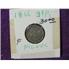 Image 1 : 1866 3 CENT PIECE NICKEL
