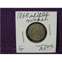 1868 SHIELD NICKEL