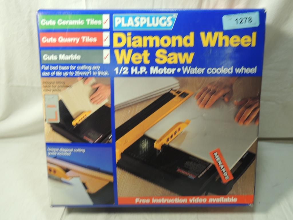 Plasplugs Diamond Wheel Wet Saw Plasplugs Diamond Wheel Wet Saw