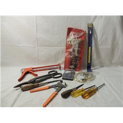 BOX LOT ASSORTED MISC TOOLS
