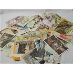 BOX LOT VINTAGE POSTCARDS