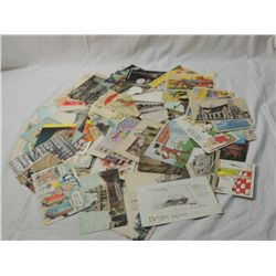 BOX LOT VINTAGE POSTCARDS
