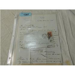 LOT 2 1883-1887 COVERS WITH LETTERHEAD