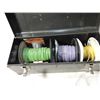 Image 1 : TOOL BOX WITH THREE ROLLS WIRE & CABLE.
