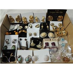 25 PAIRS CLIP ON EARRINGS