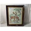 Image 1 : VINTAGE NEEDLEPOINT DEER SCENE