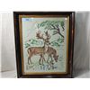 Image 2 : VINTAGE NEEDLEPOINT DEER SCENE