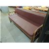 Image 2 : VINTAGE SOFA WOODEN FRAME WITH PLEATHER CUSHIONS