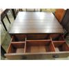 Image 3 : SQUARE COFFEE TABLE WITH DRAWERS