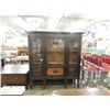 Image 1 : ANTIQUE BOOKCASE DISPLAY CABINET WITH GLASS DOORS
