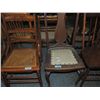Image 2 : WOODEN CHAIR LEATHER SEAT