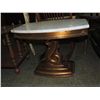 Image 1 : GILDED WOODEN TABLE WITH MARBLE TOP