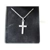 Image 2 : SILVER TONE CZ CROSS NECKLACE