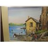 Image 4 : 31X25 1966 ORIGINAL WATER COLOR FISHERMEN BY FRED
