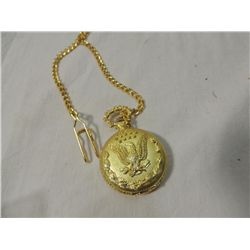GOLDTONE EAGLE POCKETWATCH