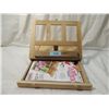 Image 1 : JR WOODEN EASEL TABLETOP WITH PAINTS INCLUDED