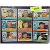 Image 1 : LOT 9 MISC 1960 TOPPS BASBALL PLAYER CARDS