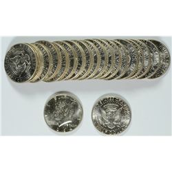 ORIGINAL GEM BU ROLL OF 1964-D KENNEDY HALF DOLLARS ( 20 ) COINS