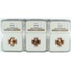 Image 1 : ( 3 ) 1953-D LINCOLN CENTS, NGC MS-66 RED GEMS!