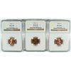 Image 1 : ( 3 ) 1954-S LINCOLN CENTS, NGC MS-66 RED GEMS!