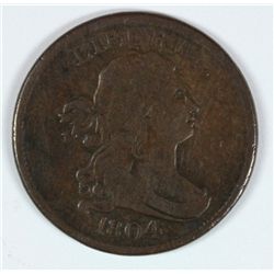 1804 HALF CENT VG/F