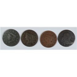 (4) LARGE CENTS (1800/98, 16, 38, 40)