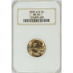 1938-D/S BUFFALO NICKEL NGC MS-65