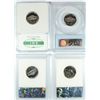 Image 2 : (4) SLABBED PROOF JEFFERSON NICKELS (60, 73-S, 77-S, 01-S)