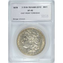 1878 7TF REV OF 79 MORGAN DOLLAR SEGS XF-45 (VAM-221C)