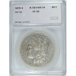 1879-S MORGAN DOLLAR SEGS VF-30 (VAM-34)