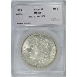 1921 MORGAN DOLLAR SEGS MS-64 (VAM-3E)