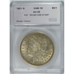 1921-D MORGAN DOLLAR SEGS AU-55 (VAM-1H)
