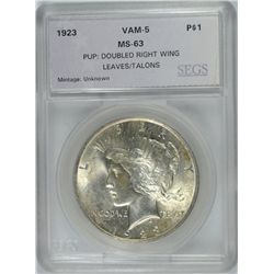 1923 PEACE DOLLAR SEGS MS-63 (VAM-5)