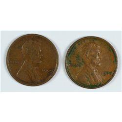 2-1909 VDB LINCOLN CENTS VG & VF CORRODED