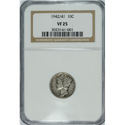 1942/1 MERCURY DIME NGC VF-25