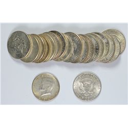 ROLL OF SILVER KENNEDY HALF DOLLARS -  INCLUDES 1964 & 1964D
