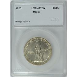 1925 LEXINGTON COMMEN HALF DOLLAR SEGS MS-63