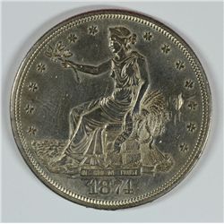 1874-CC TRADE DOLLAR XF DETAILS