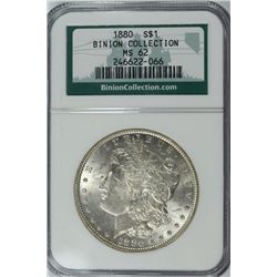 1880 MORGAN DOLLAR NGC MS-62 (BINION)