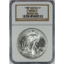 1998 SILVER AMERICAN EAGLE NGC MS-68