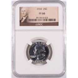 1960 WASHINGTON QUARTER, NGC PROOF-66